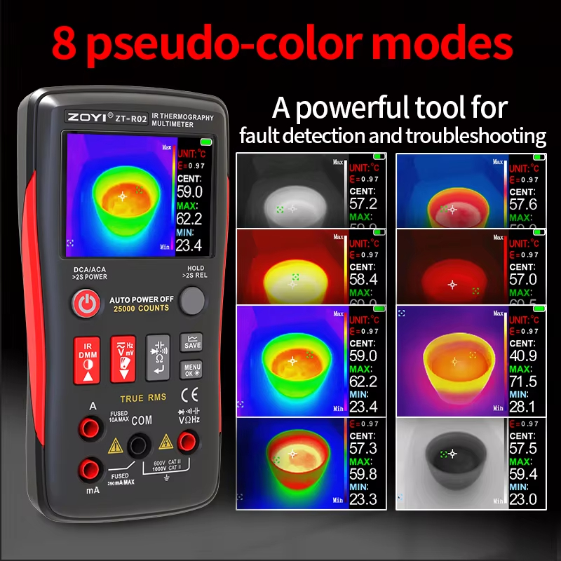 Nf 521 Thermal Imaging Camera - ZOYI R02 Entegre Termal Multimetre: 240x240