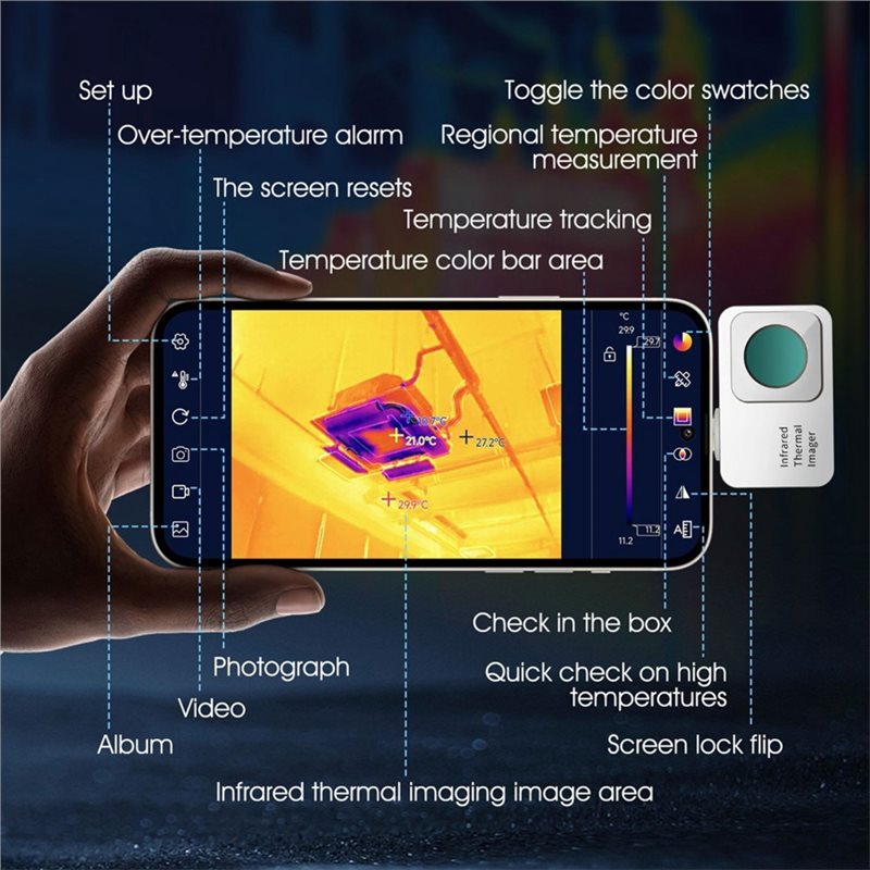 Android Akıllı Telefonlar İçin - Thermal Imaging Camera 256X192 incelemesi ve fiyatı